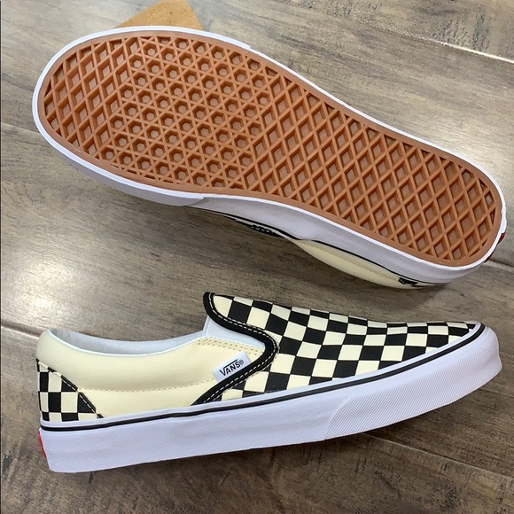 VANS CLASSIC SLIP ON black & white checkerboard WM - Picture 3 of 16